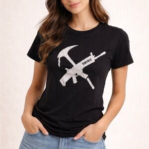 Black Fortnite Graphic T-Shirt